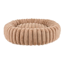 Nordic Paws Ripple Comfort Rund Hundeseng Lysebrun