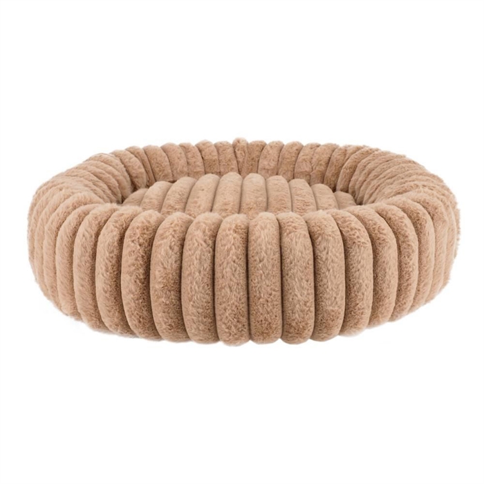 Nordic Paws Ripple Comfort Rund Hundeseng Lysebrun