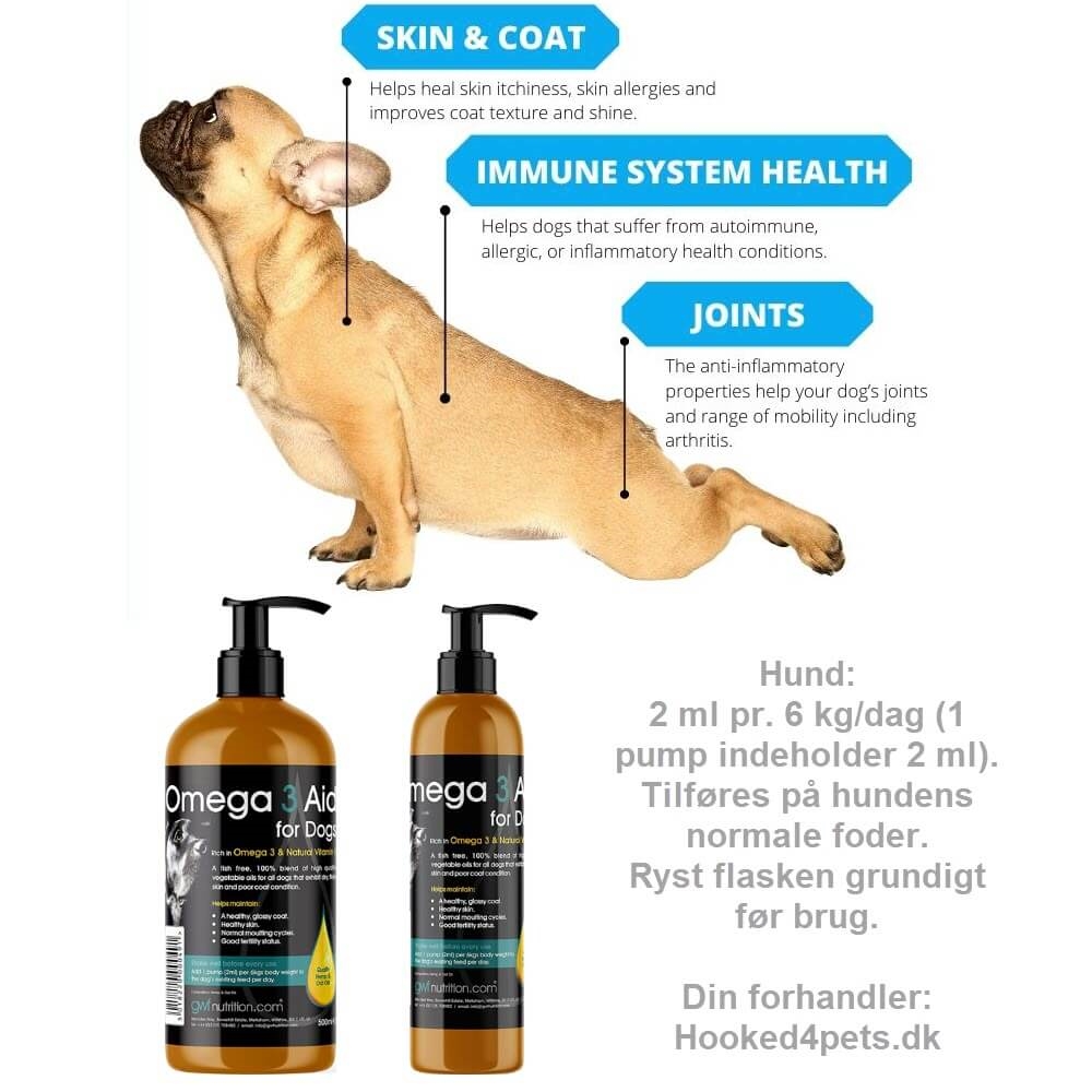 forbruge rent kort Omega 3 Aid 100% Vegetabilsk Olie Til Hunde 500ml