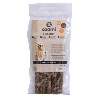Ozami Cod Stick 100% Naturligt Tørrede Torske Stænger 100g