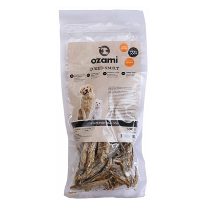 Ozami Dried Smelt 100% Naturligt Tørret Fiskesnack 50g