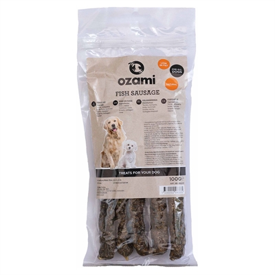 Ozami Fish Sausage 100% Naturlige Fiskepølser 100g