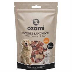 Ozami Naturlig Godbid Til Hunden Double Sandwich Chicken & Fish 100g