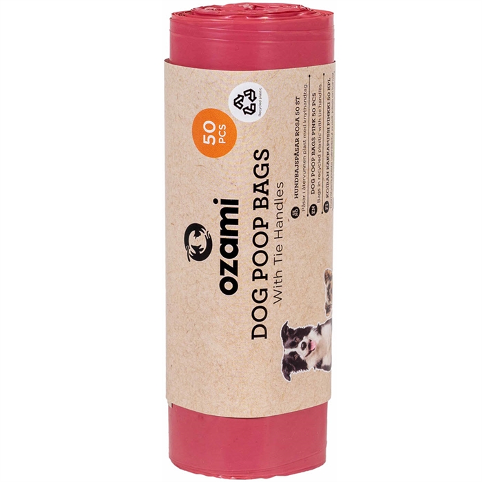 Ozami Hundeposer Med Håndtag Dog Poop Bags 50stk PINK