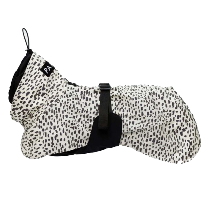 Paikka Visibility Refleks Glow Regnjakke til Hunden Black & White