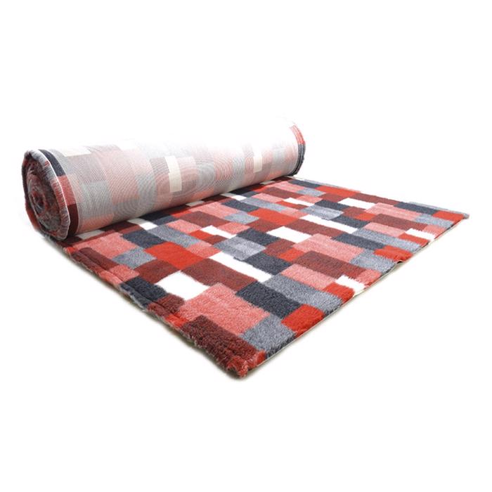 ProFleece Vet Bed Underlag Design Patchwork Rødt Hvid Grå