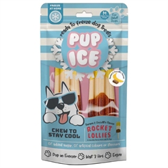 Pup Ice Raket Hundeis med Banan/Chokolade 2 stk 