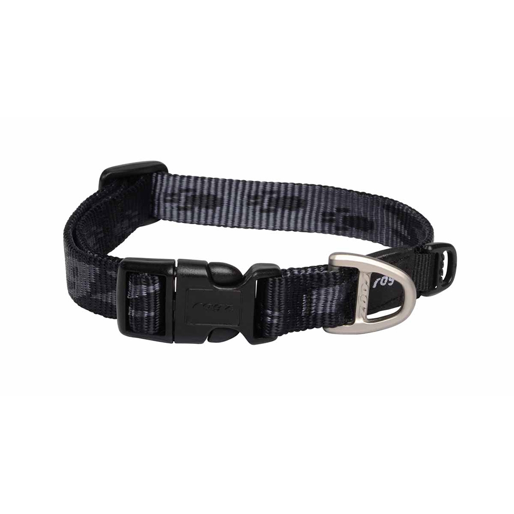 Rogz Alpinist Classic Hunde Halsbånd Sort