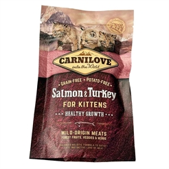 Carnilove Kattefoder Healthy Growth med Laks og Kalkun Til Killinger SMAGSPRØVE 50g