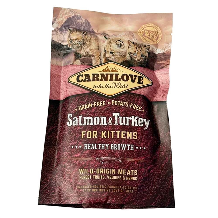 Carnilove Kattefoder Healthy Growth med Laks og Kalkun Til Killinger SMAGSPRØVE 50g