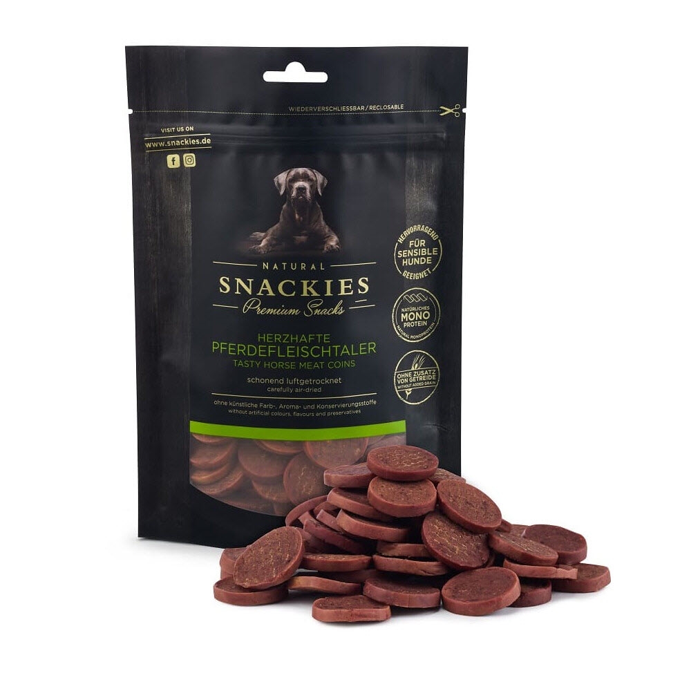 Snackies Premium Naturals Mønter Af Hestekød 170g