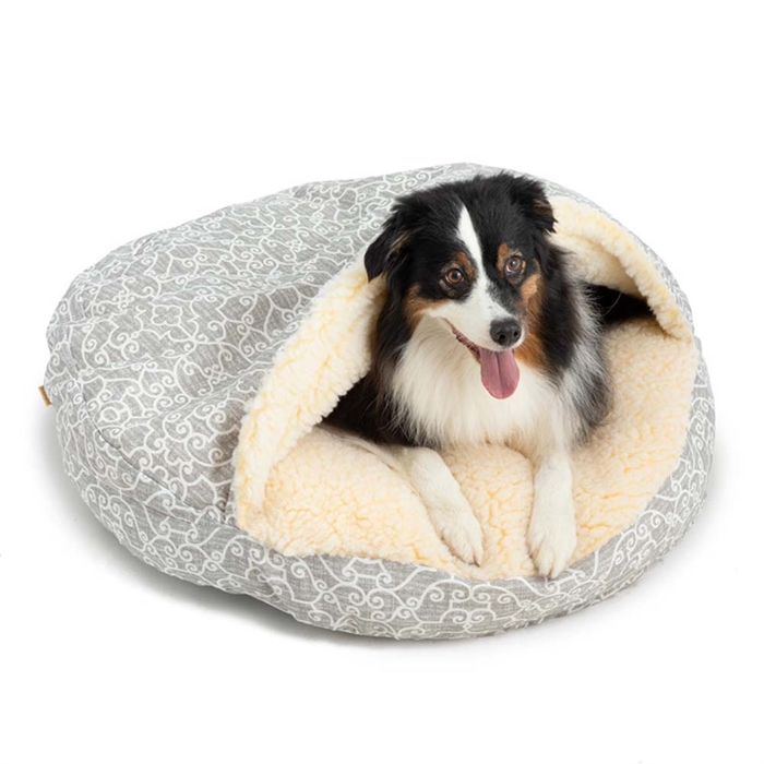 SnooZer Cozy Cave Hundehule WAG Design Ramey Grey SMALL