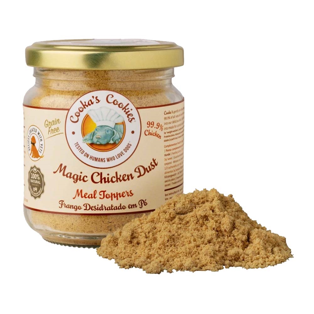 Cookas Cookies Topping & Tilskud Til Hundens Foder Magic Chicken Dust