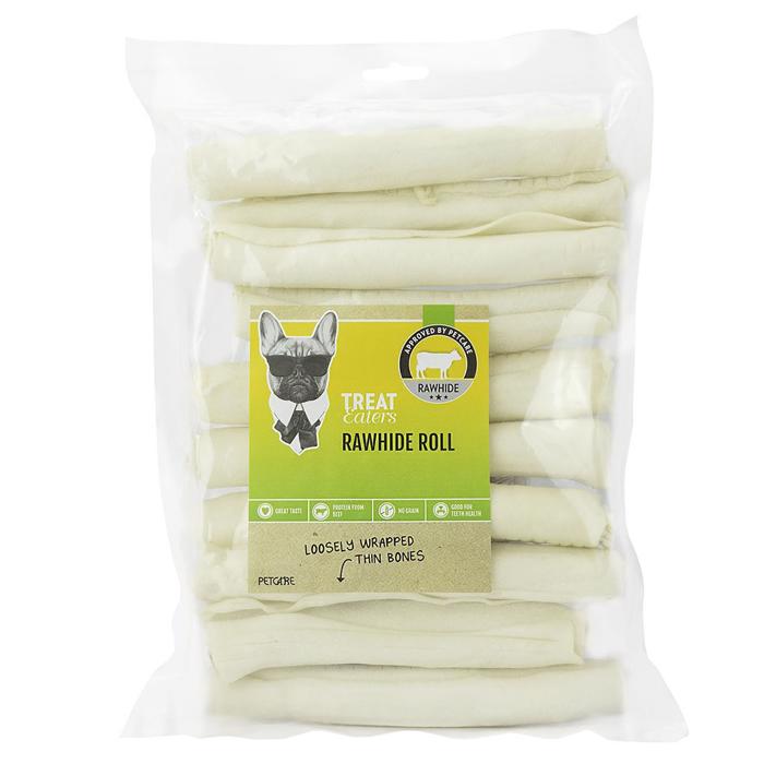 TreatEaters Rawhide Roll Tyggeben af Råhud 10-PACK 400gr
