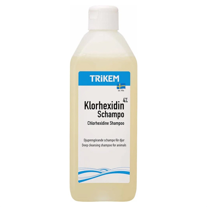 Trikem Klorhexidin Shampoo Til Dyr Utrolig Dybderensende 4% 600ml