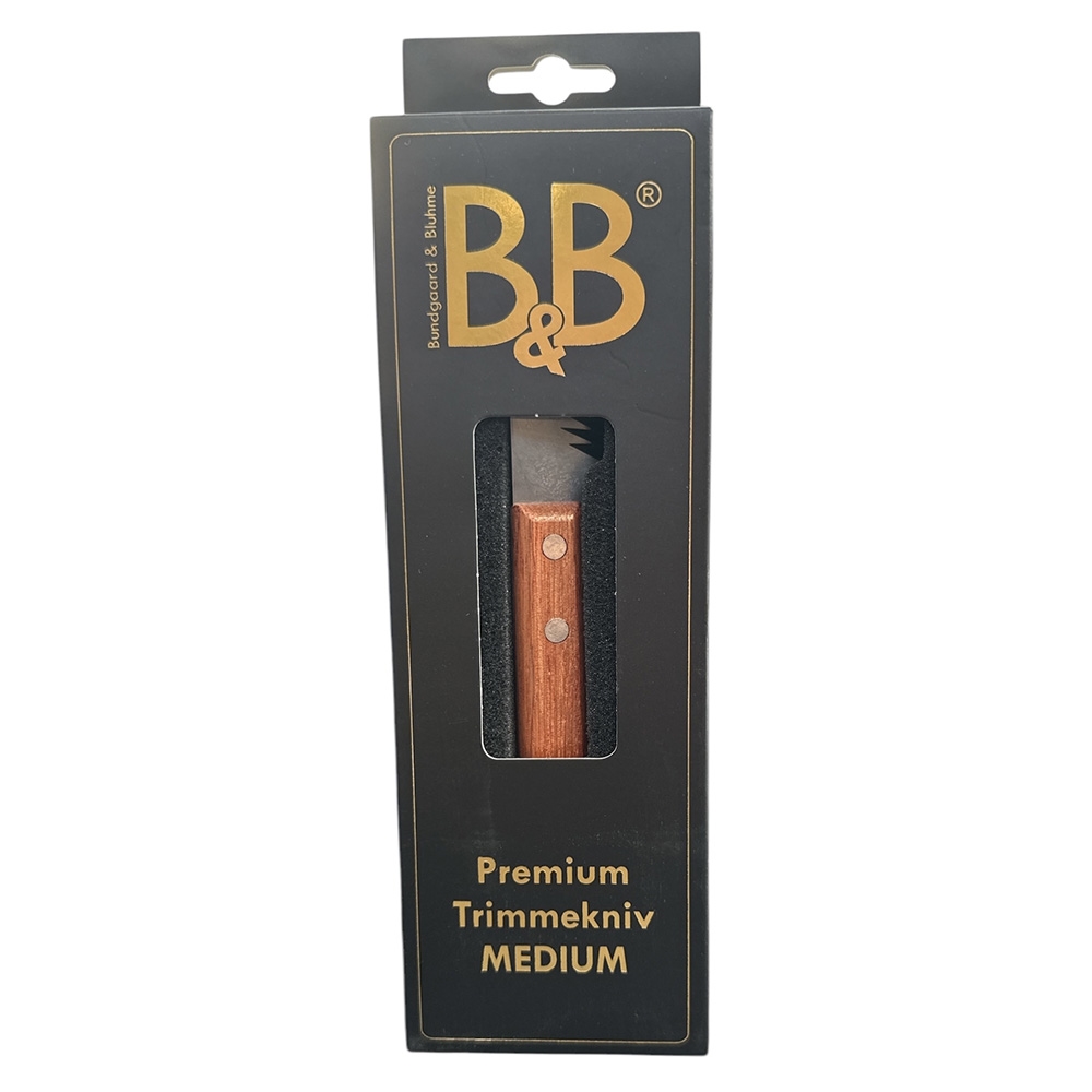 B&B Premium Trimmekniv Medium Til Grov & Lang Pels
