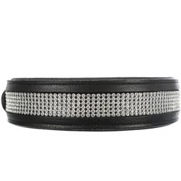 Trixie Læder Halsbånd Med Diamanter Active Comfort Black