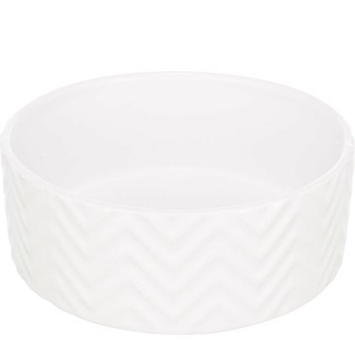 Trixie Keramik Mad & Vand Skål Design White Marvin 1600ml - NEDSAT VARER