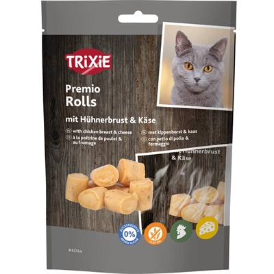 Trixie Premio Chicken & Cheese Roll Katte Snack Kylling & Ost 50g