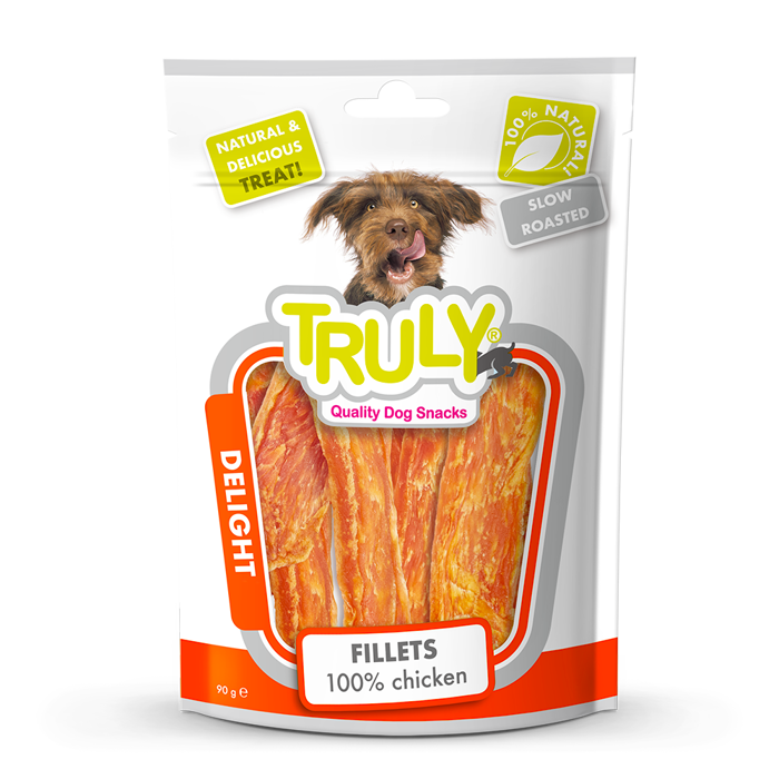 Truly Hunde Snack Kylling Bryst Filet 90 gram