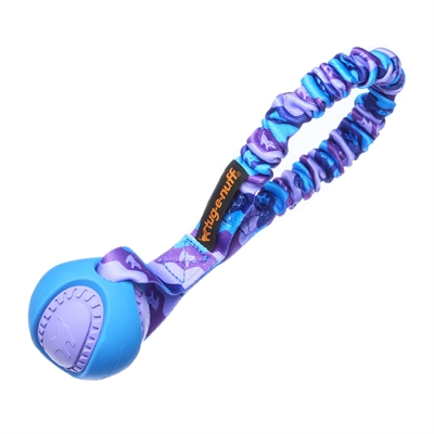 Tug-e-nuff Pocket PowerBall Bungee Dummy med Bold Lilla og Blå 24cm