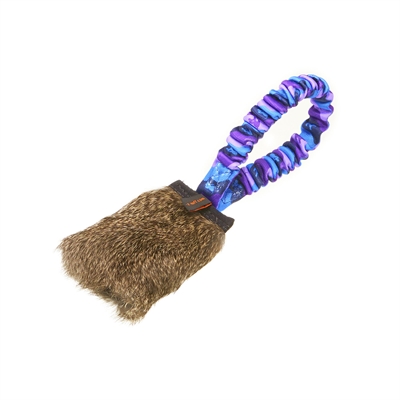 Tug-e-nuff Rabbit Skin Pocket Bungee Squeaker Lilla & Blå