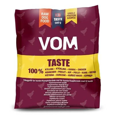 VOM Taste Råfoder Løsfrosne Kødboller med Kylling 15 Poser á 560g