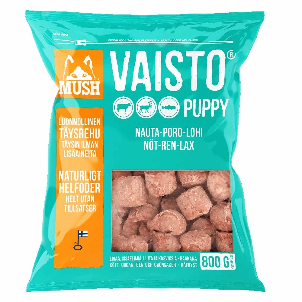 MUSH Barf Vaisto Puppy Isblå 800g