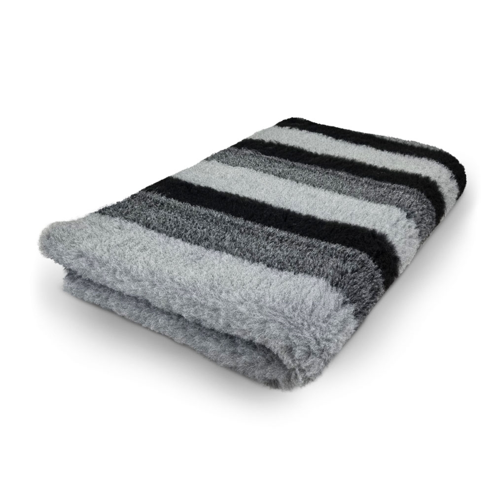 Vet Bed Extra Soft Design Grey Stripes 75 x 100 cm
