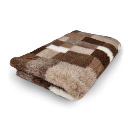 Vet Bed Extra Soft Design Patchwork Brun 100 x 150 cm