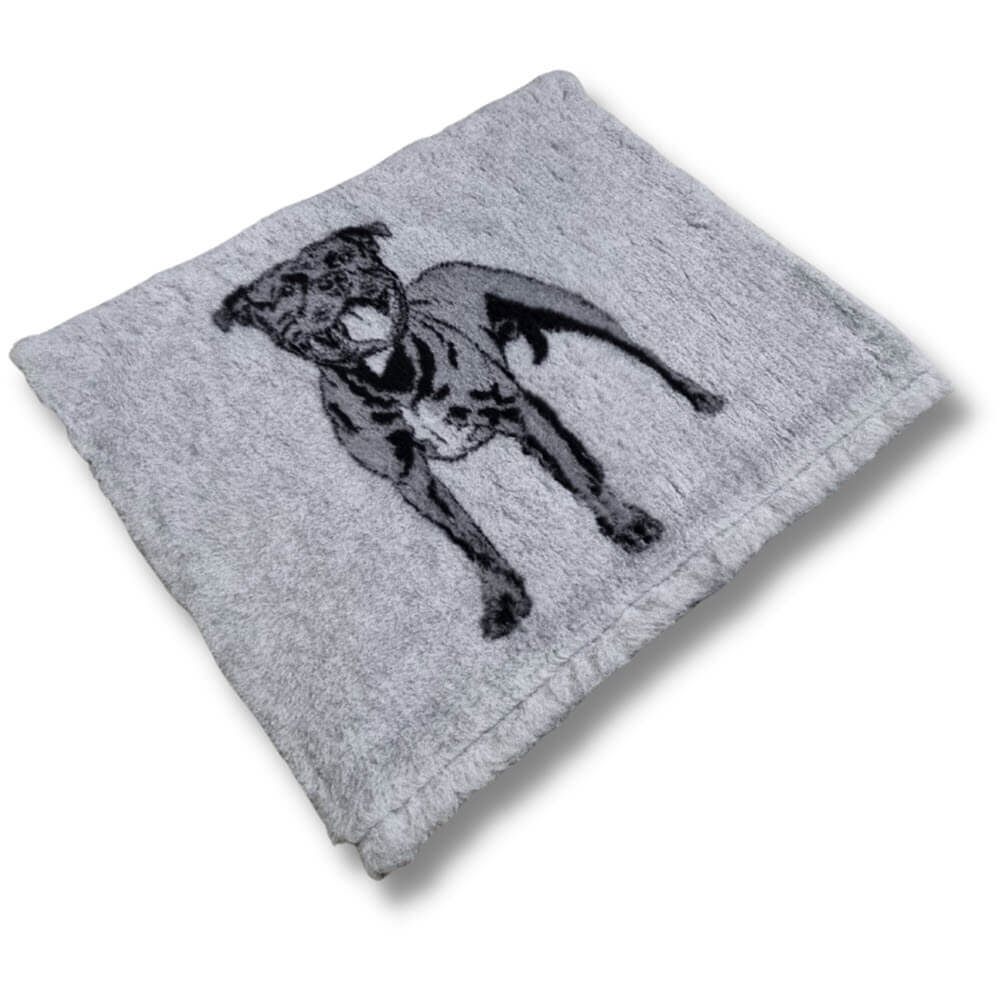 Vet Bed Extra Soft Gråt Staffordshire Bullterrier