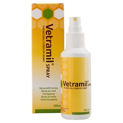 Vetramil Spray Plejende Honningspray Til Alle Dyr 100ml