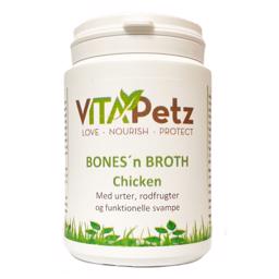 VitaPetz Bones'n Broth Chicken med Urter, Rodfrugter & Funktionelle Svampe
