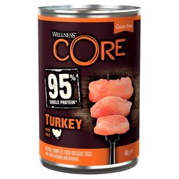 Wellness Core 95% Singleprotein Vådfoder Til Hunden Turkey 400g