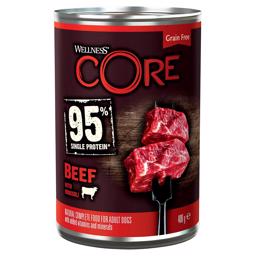 Wellness Core 95% Singleprotein Vådfoder Beef & Broccoli 400g