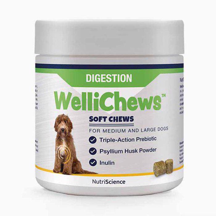 WelliChews Fodertilskuds Godbidder Digestion Mellem & Store Hunde 60 stk - NOV DATOVARER
