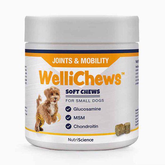 WelliChews Fodertilskuds Godbidder Joints & Mobility Små Hunde & Katte 120 stk