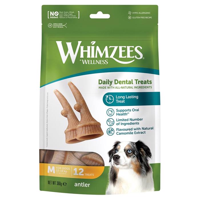 Whimzees Occopy Antler Medium 12 stk