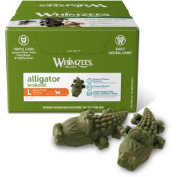 Whimzees Tyggeben Alligator LARGE Glutenfri Vegan 30stk GREEN