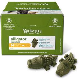 Whimzees Tyggeben Alligator MEDIUM Glutenfri Vegan 75stk GREEN