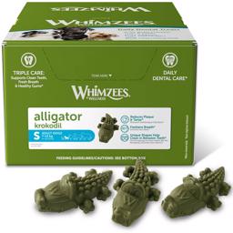 Whimzees Tyggeben Alligator SMALL Glutenfri Vegan 150stk GREEN