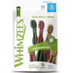 Whimzees Dental Tandbørste Tyggeben 2Week Pack SMALL 14stk