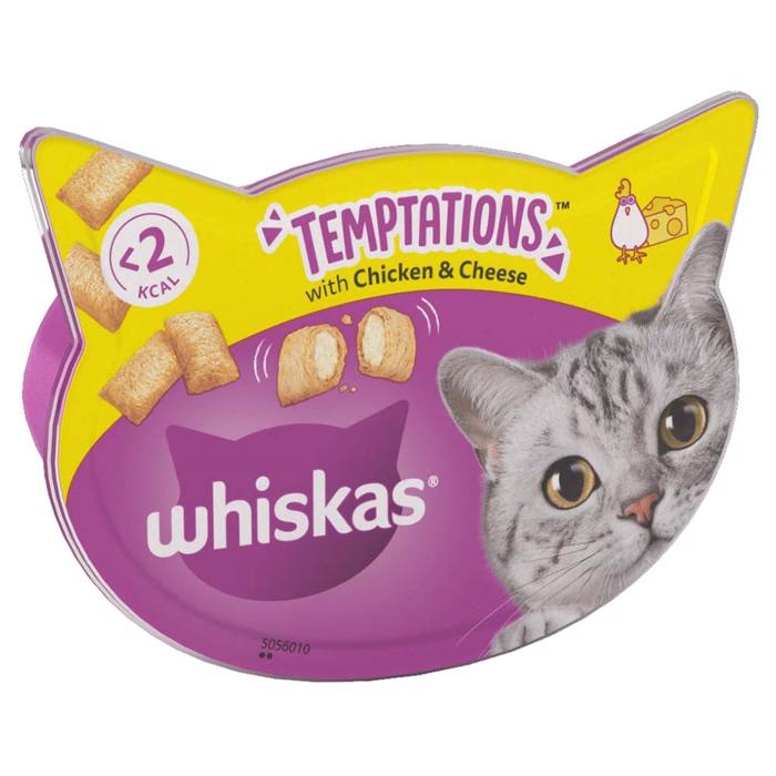 Whiskas Temptations Kattegodbidder med Kylling & Ost 60g