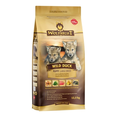 Wolfsblut Wild Duck Puppy Large Breed Hundefoder Med And 12,5 kg