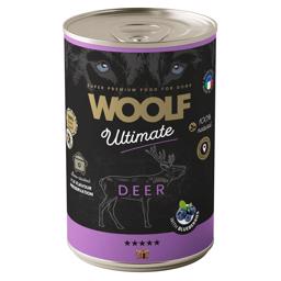 Woolf Ultimate Vådfoder til Hunden med Hjort & Blåbær 400g