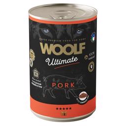 Woolf Ultimate Vådfoder til Hunden med Gris & Linolie 400g