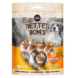 Zeus Better Bones Soft Treats Rawhide Free 10 stk Sunde Ben 219 gram Kylling