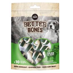 Zeus Better Bones Soft Treats Rawhide Free 10 stk Sunde Ben 219 gram Lam