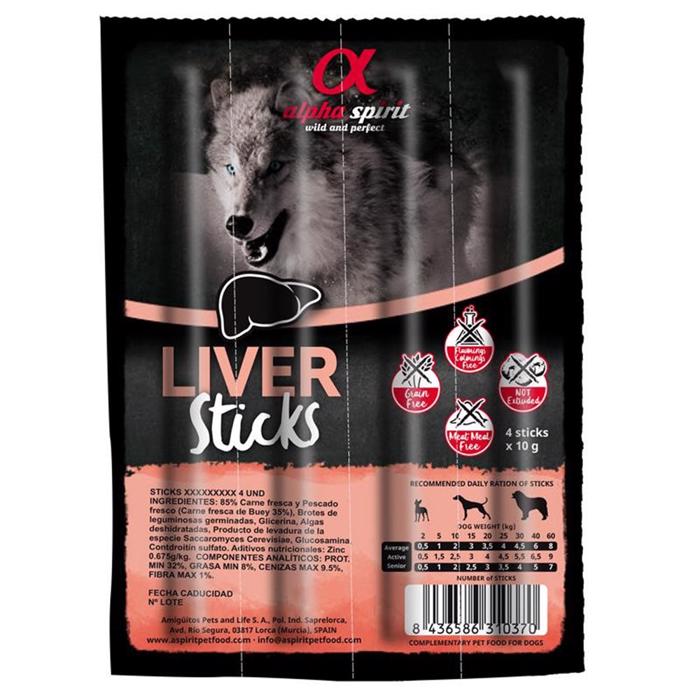 Alpha Spirit Ristra Sticks Liver Snack Stænger 4 stk