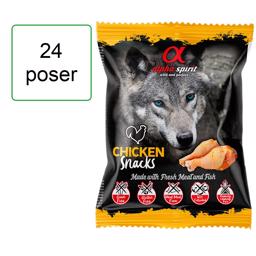 Alpha Spirit Kornfrie Godbidder Med KYLLING In Bag 50gram MEGAKØB 24 poser